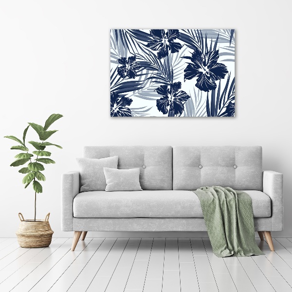 Acrylic wall art Tropical flowers