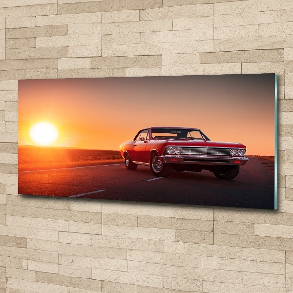 Wall art acrylic Red car