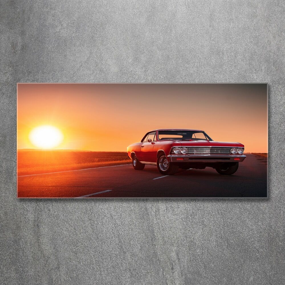 Wall art acrylic Red car