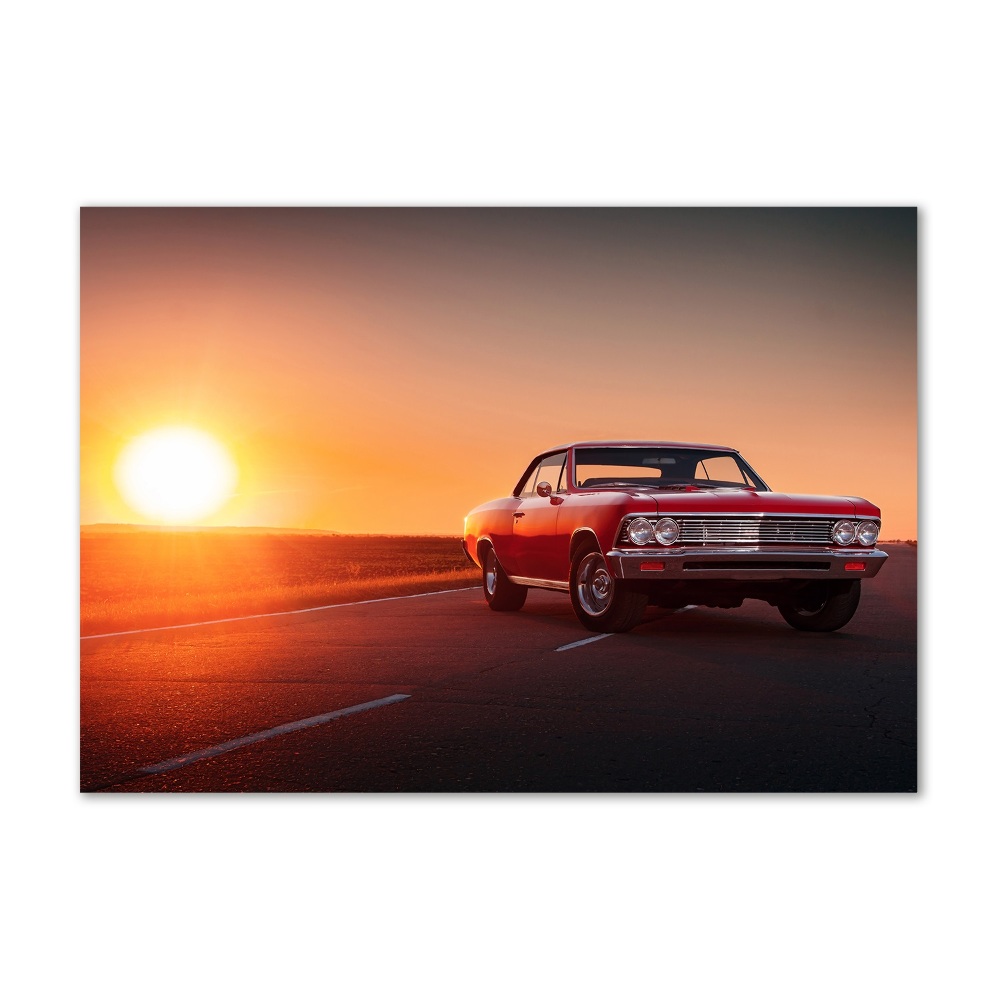 Wall art acrylic Red car