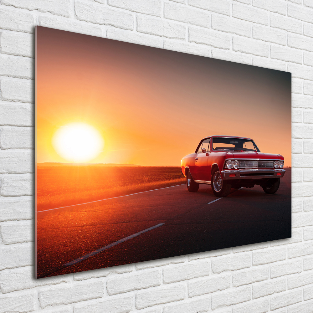 Wall art acrylic Red car