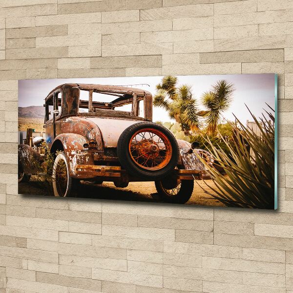 Acrylic wall art Car wreck