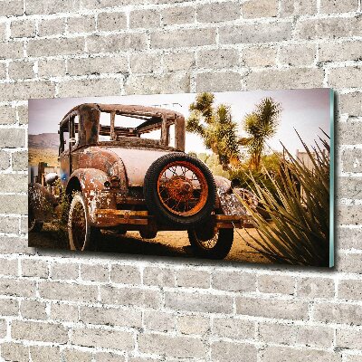 Acrylic wall art Car wreck