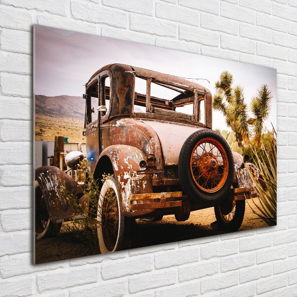 Acrylic wall art Car wreck