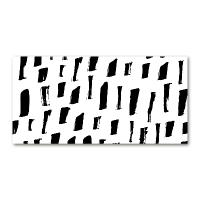 Acrylic wall art Black and white spots