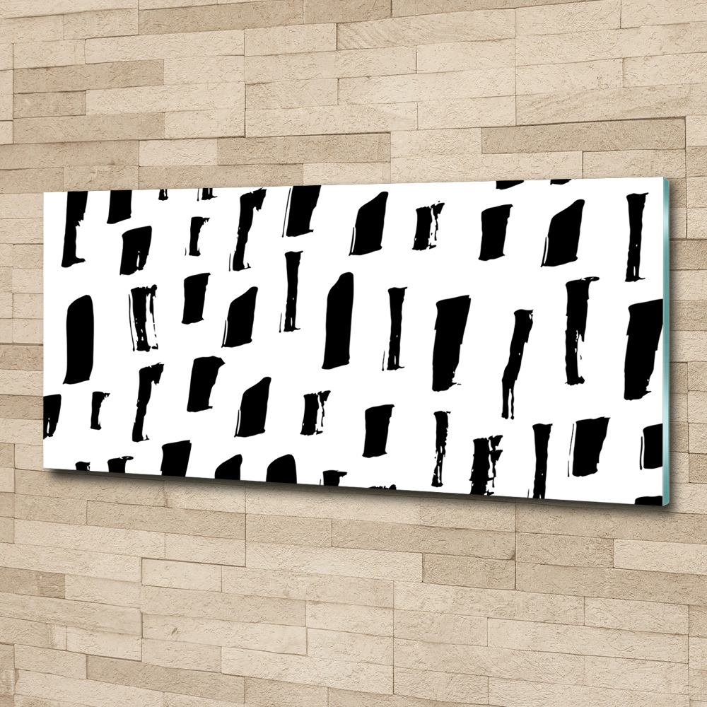 Acrylic wall art Black and white spots