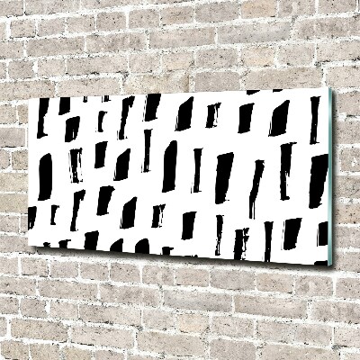 Acrylic wall art Black and white spots