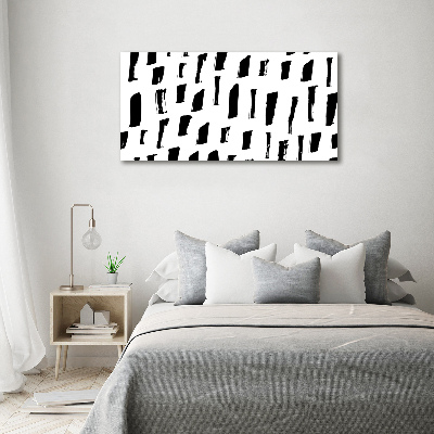 Acrylic wall art Black and white spots