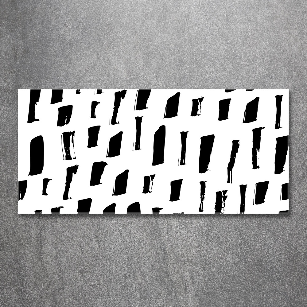 Acrylic wall art Black and white spots