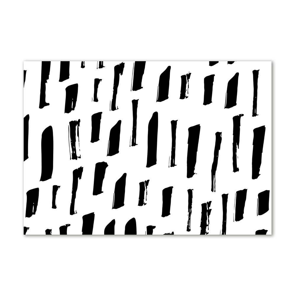 Acrylic wall art Black and white spots