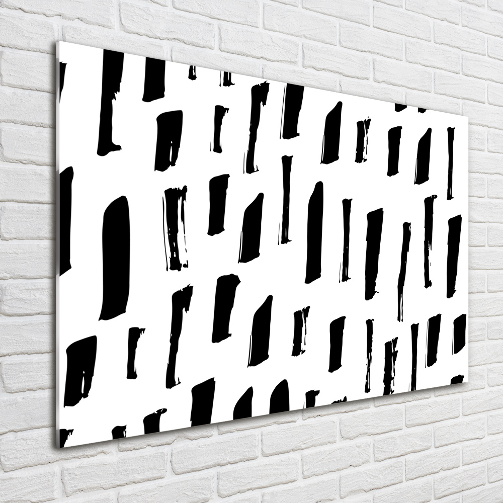 Acrylic wall art Black and white spots