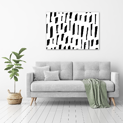 Acrylic wall art Black and white spots