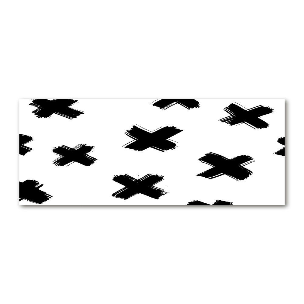 Acrylic print Black and white spots