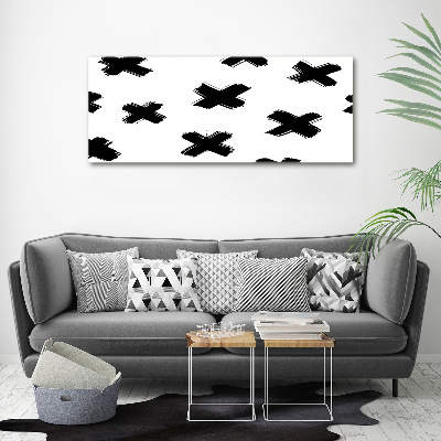 Acrylic print Black and white spots