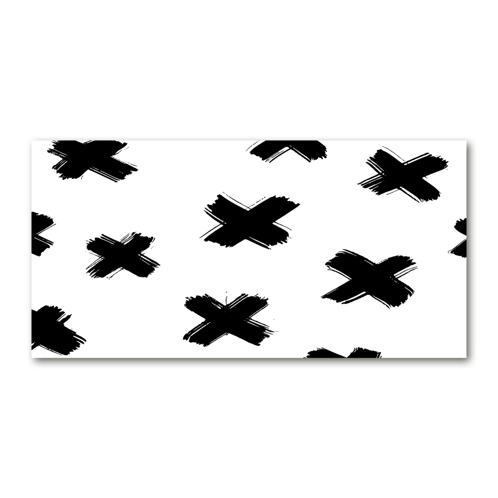 Acrylic print Black and white spots