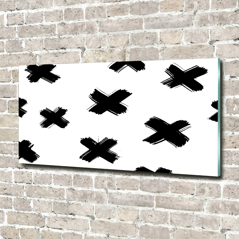 Acrylic print Black and white spots