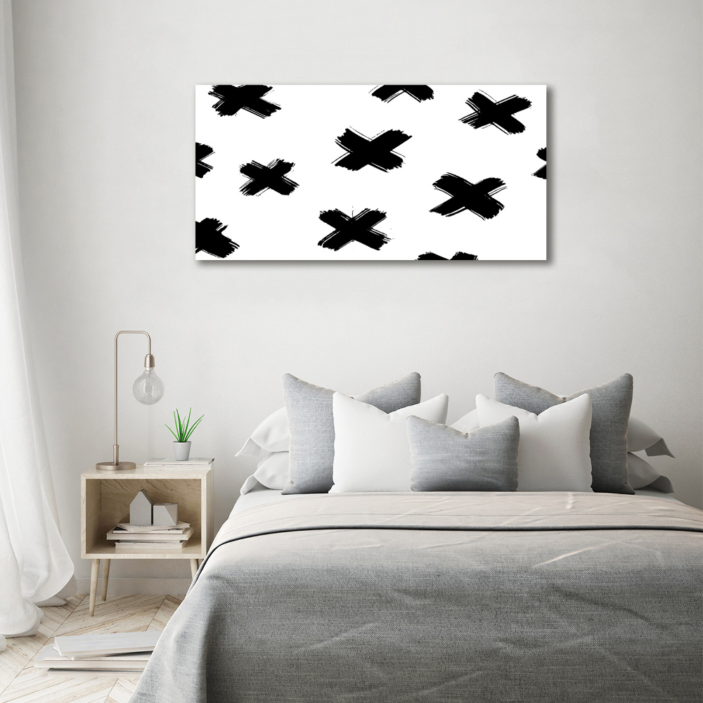 Acrylic print Black and white spots