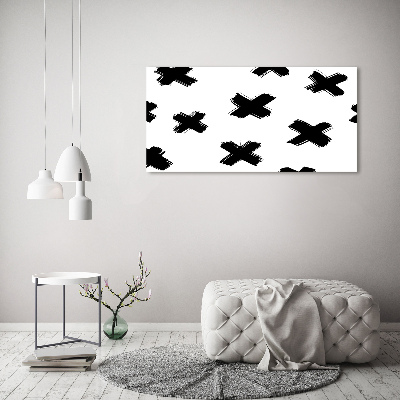 Acrylic print Black and white spots