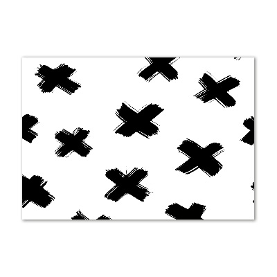 Acrylic print Black and white spots