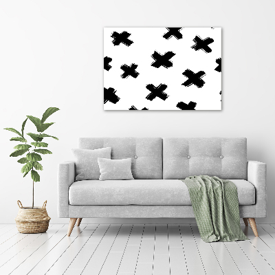 Acrylic print Black and white spots