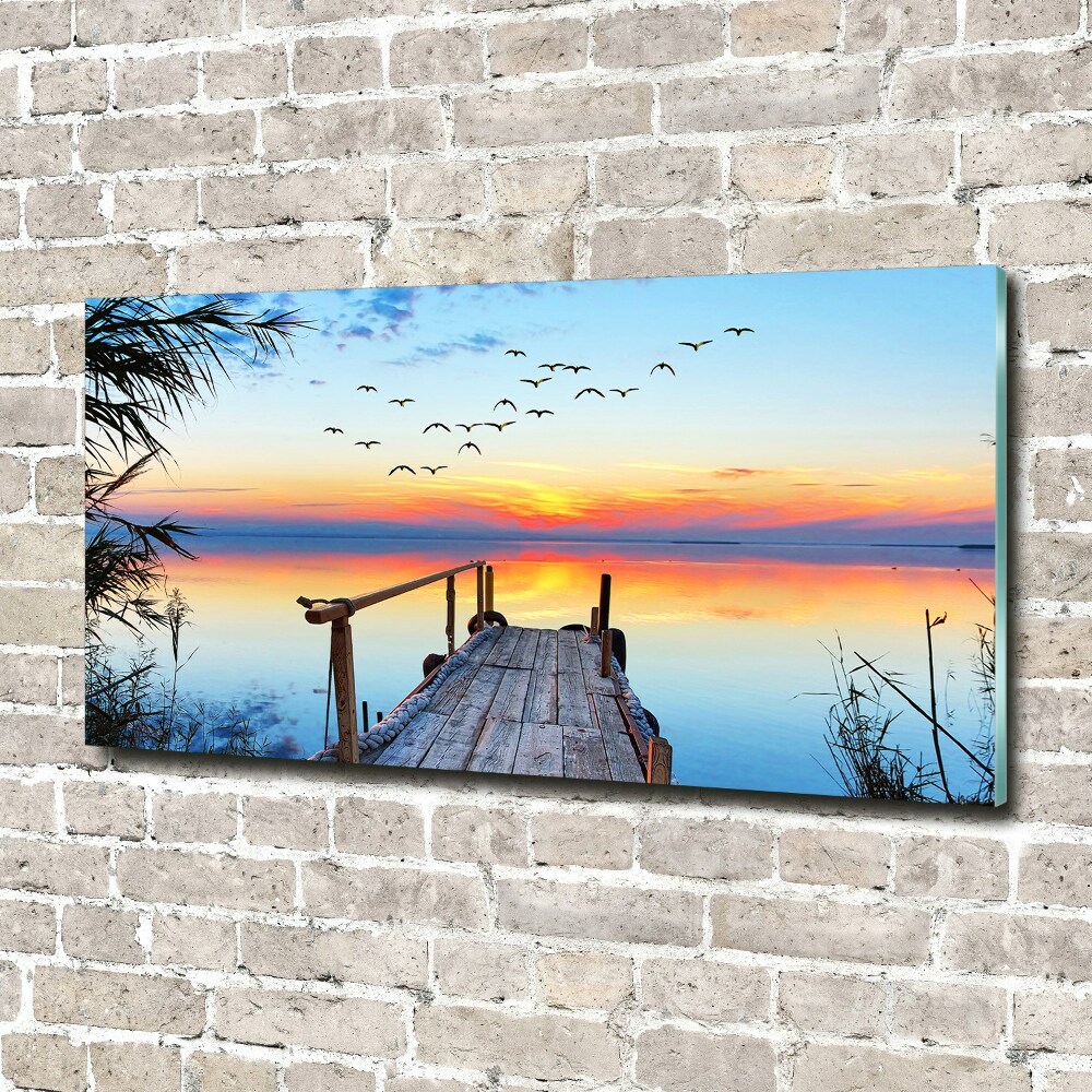 Wall art acrylic Pier by the lake