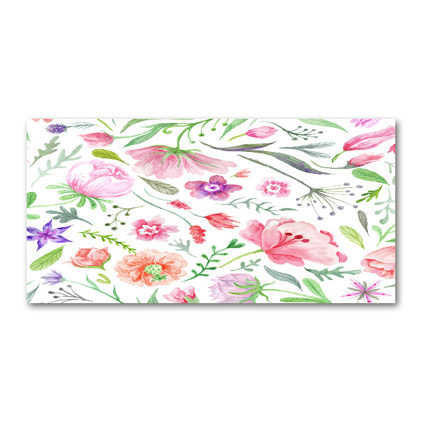 Acrylic wall art Floral pattern