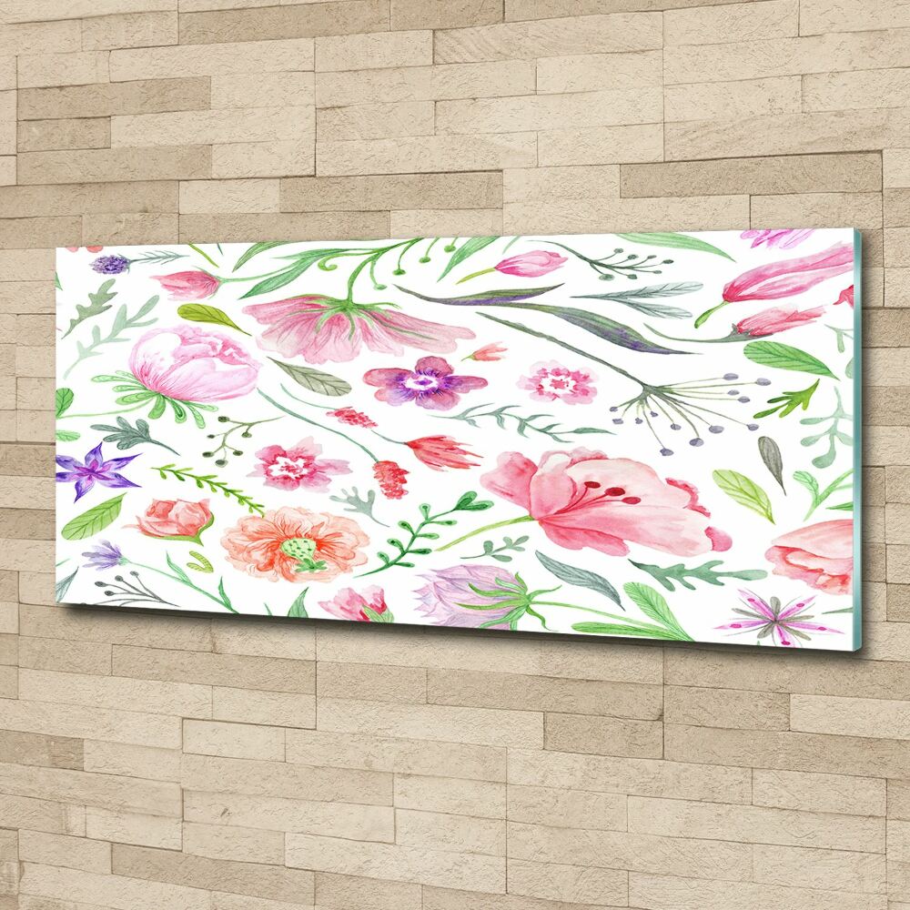 Acrylic wall art Floral pattern