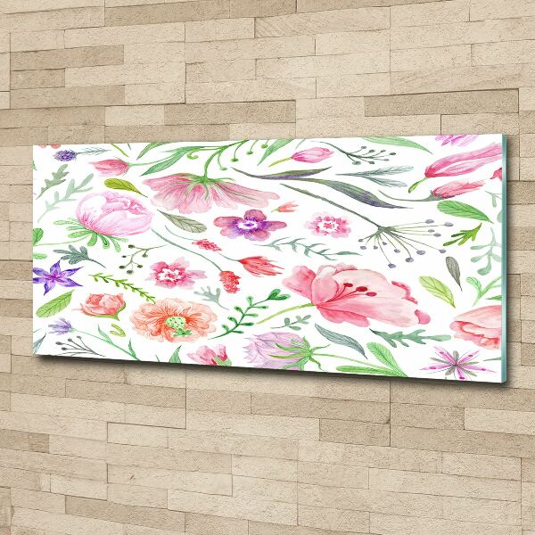 Acrylic wall art Floral pattern