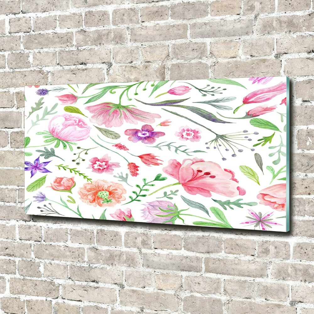 Acrylic wall art Floral pattern