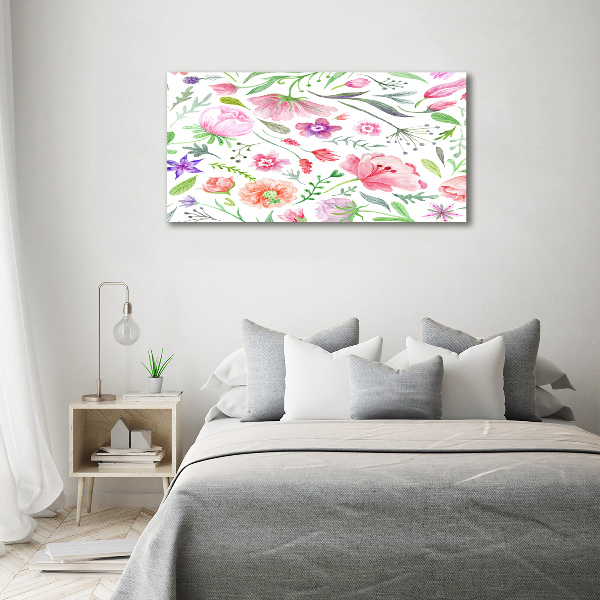 Acrylic wall art Floral pattern