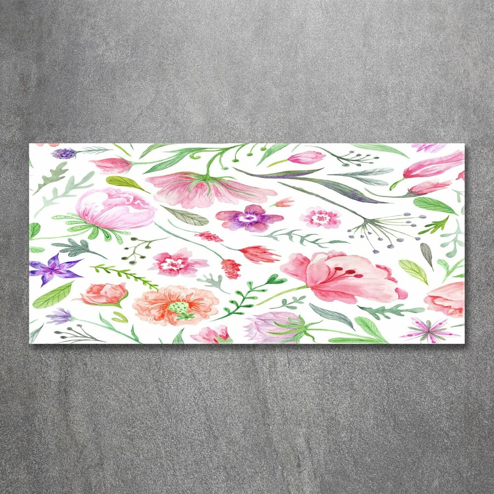 Acrylic wall art Floral pattern