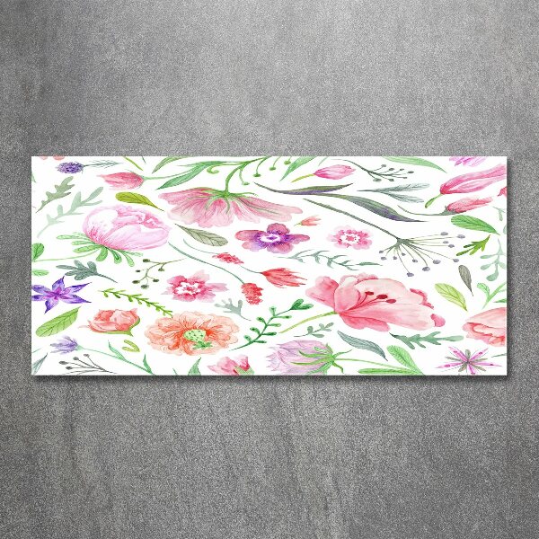 Acrylic wall art Floral pattern