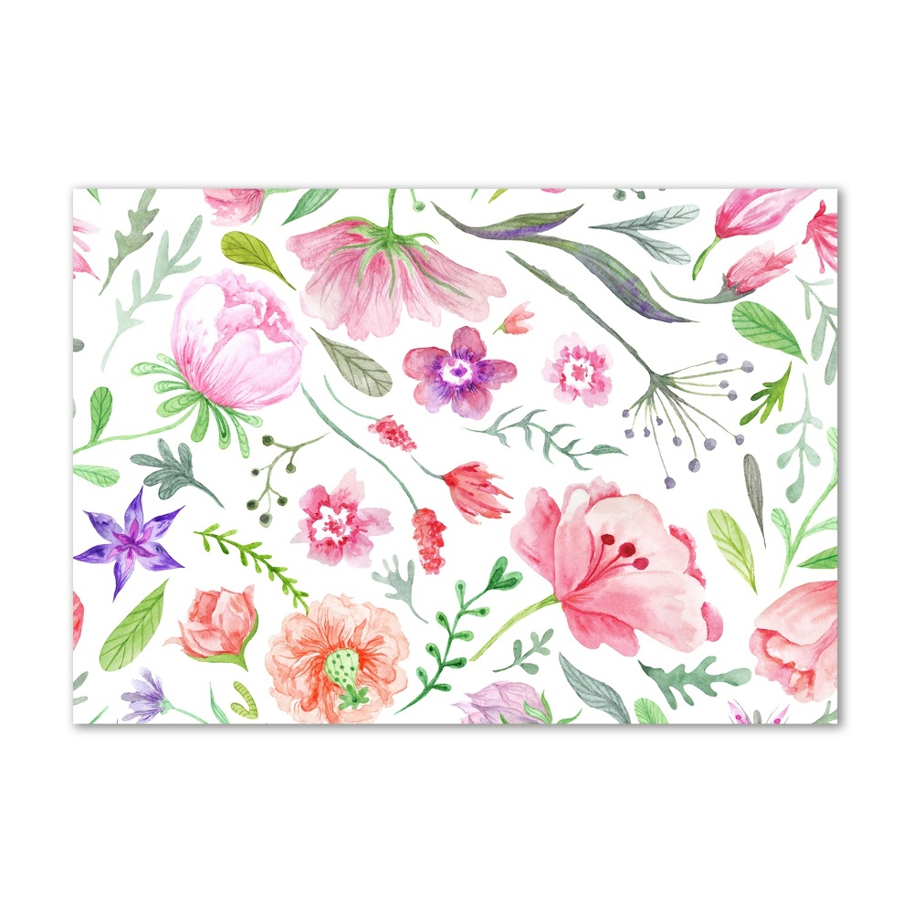 Acrylic wall art Floral pattern