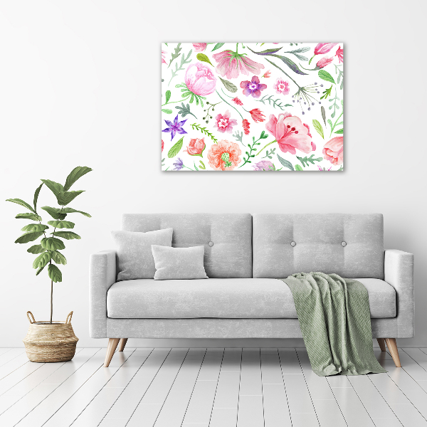 Acrylic wall art Floral pattern