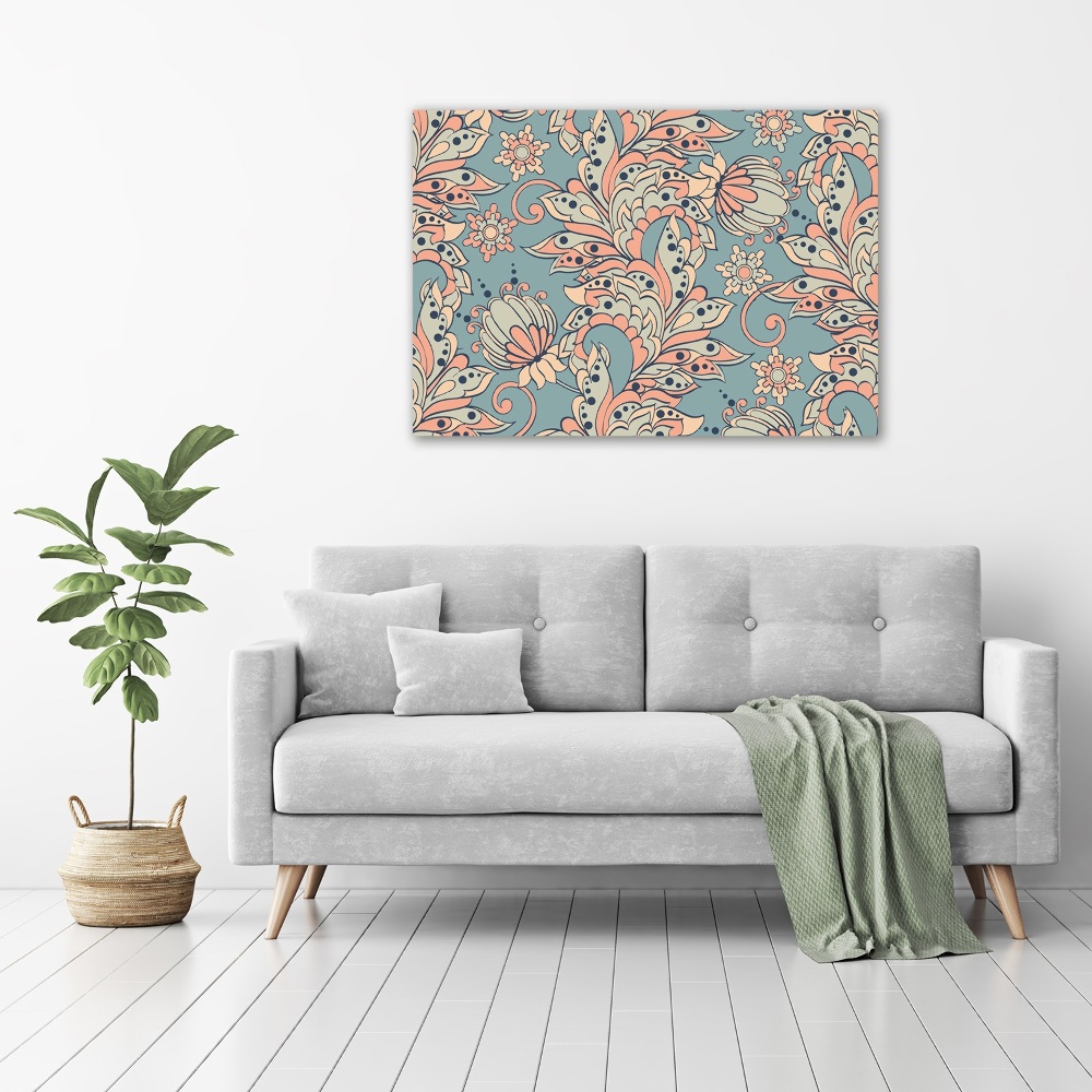 Print on acrylic Ethnic flowers