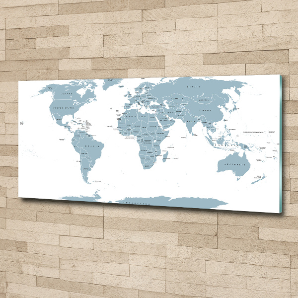 Acrylic wall art Political map