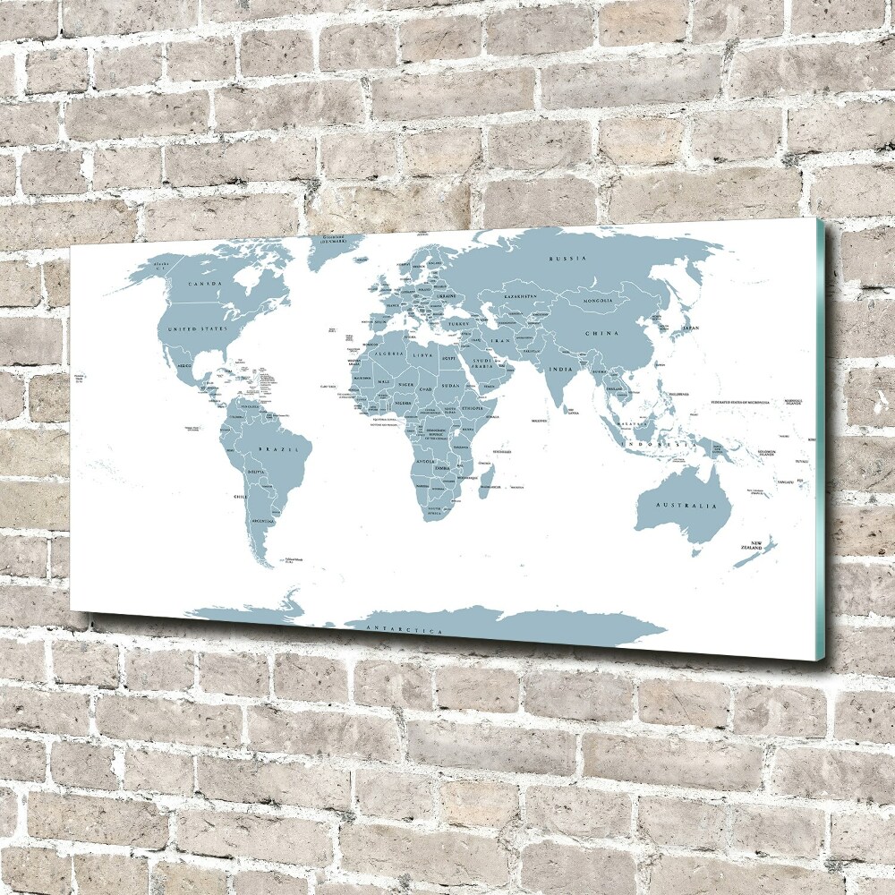 Acrylic wall art Political map