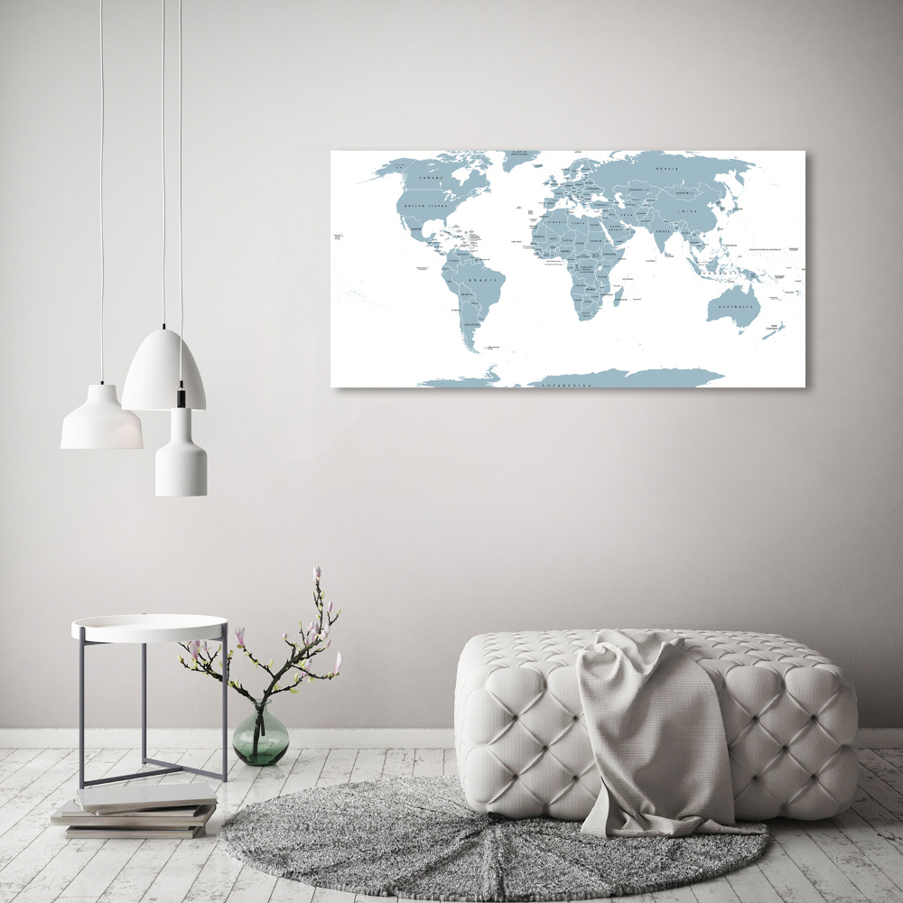 Acrylic wall art Political map