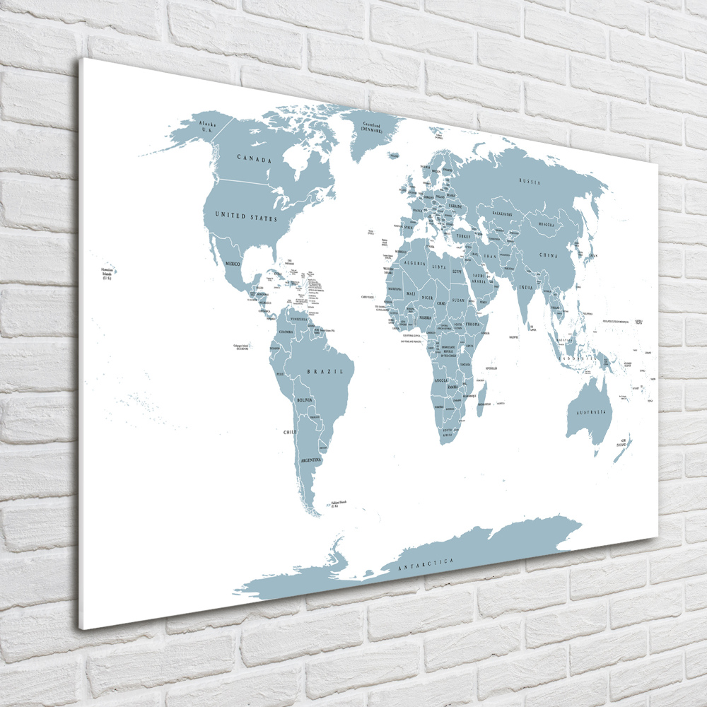 Acrylic wall art Political map