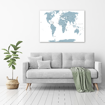 Acrylic wall art Political map