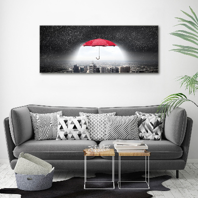 Print on acrylic Umbrella above the city