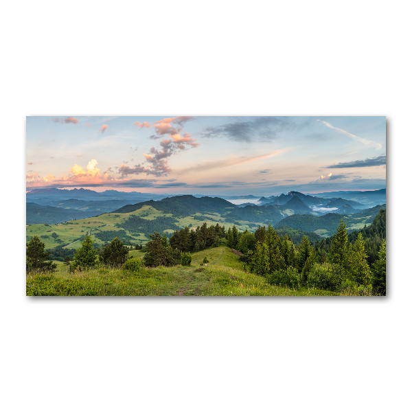 Wall art acrylic Panorama of the Pieniny