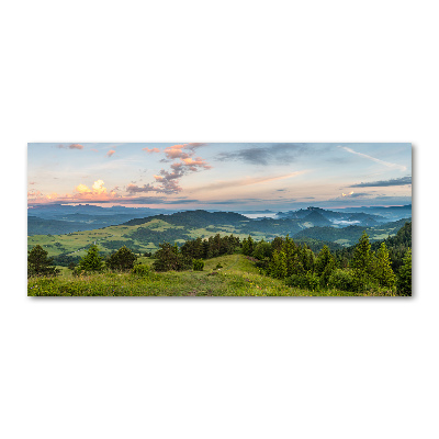 Wall art acrylic Panorama of the Pieniny