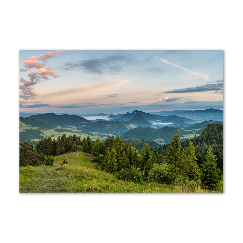 Wall art acrylic Panorama of the Pieniny