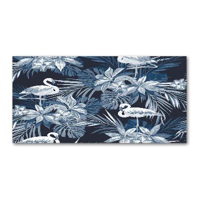 Wall art acrylic Flamingos and plants