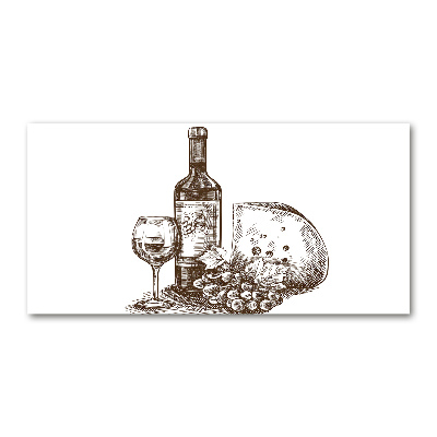 Acrylic wall art Wine and snacks