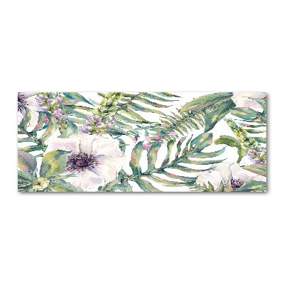 Acrylic wall art Ferns and flowers