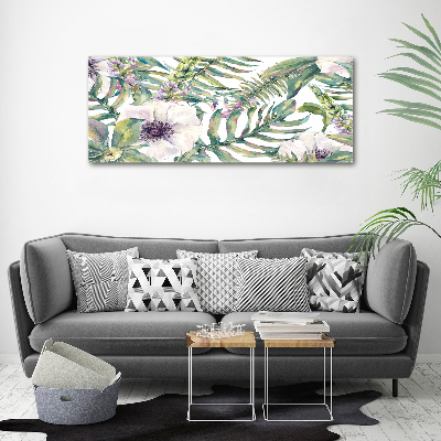 Acrylic wall art Ferns and flowers