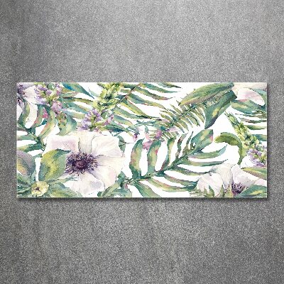 Acrylic wall art Ferns and flowers