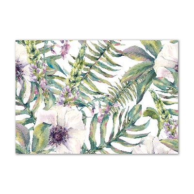 Acrylic wall art Ferns and flowers